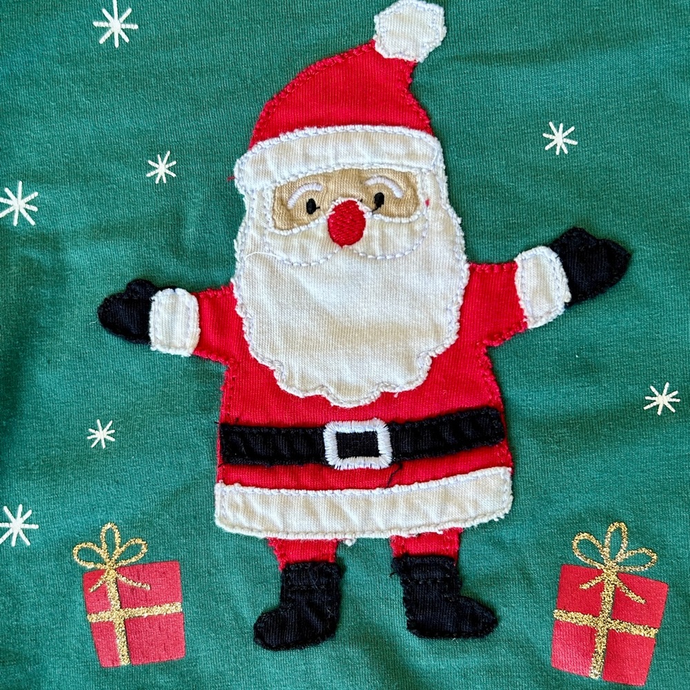 Santa Long Sleeve Ruffle Tee - Picture 3 of 5